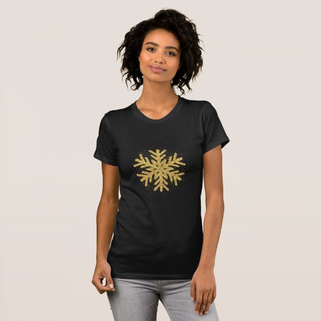 Decorative Christmas Glitter Snowflake Women's T-Shirt (Front Full)