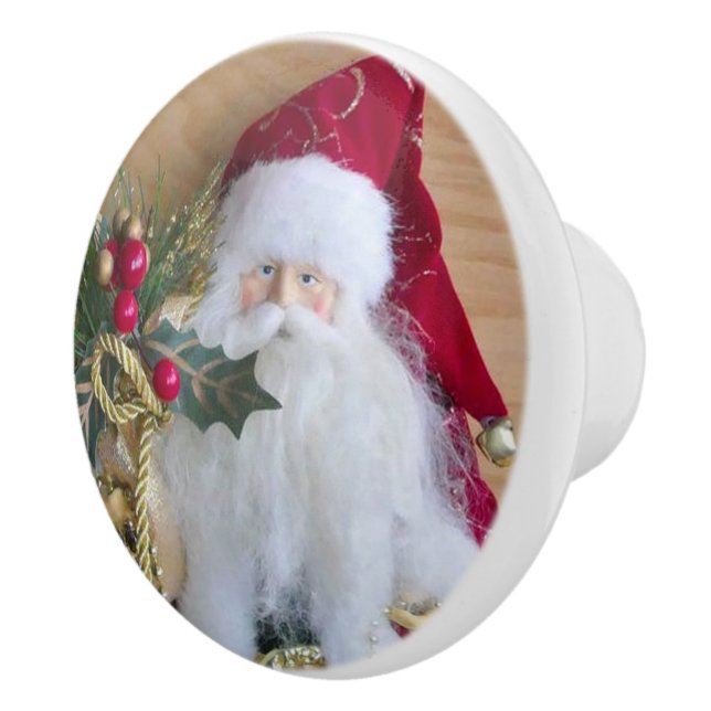 DECORATIVE CHRISTMAS SANTA CERAMIC KNOB (Right)
