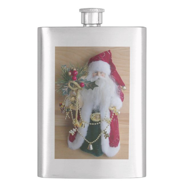 DECORATIVE CHRISTMAS SANTA HIP FLASK (Front)