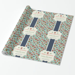 Decorative Christmas Snow with Glitter Wrapping Paper