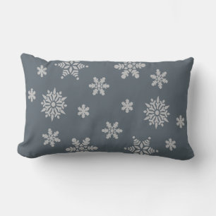 Decorative Christmas Snowflake Believe Holiday Lumbar Cushion