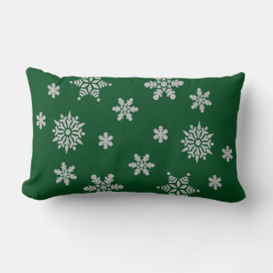 Decorative Christmas Snowflake Believe Holiday Lumbar Cushion