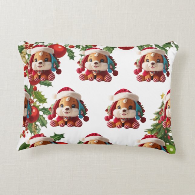 Decorative Christmas stuffed box Cushion (Back)