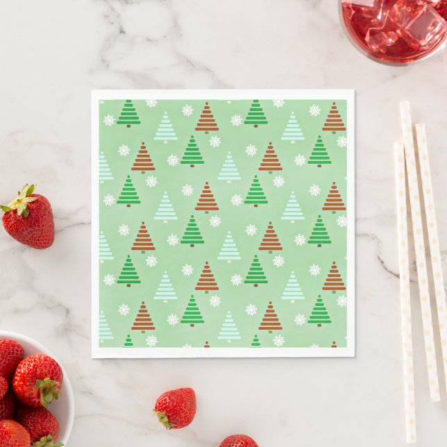 Decorative Christmas tree pattern Napkin (Insitu)