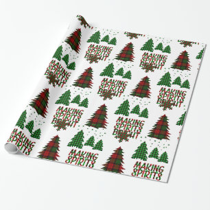 Decorative Christmas Tree Wrapping Paper