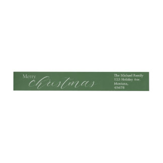 Decorative Christmas Wrap Around Return Address Wr Wrap Around Label