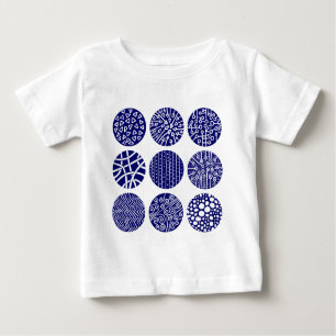 Decorative Circles - Deep Navy and White Baby T-Shirt