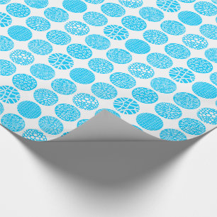 Decorative Circles - Sky Blue and White Wrapping Paper