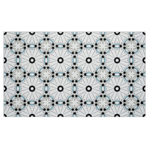 Decorative circular node & star geometric pattern fabric