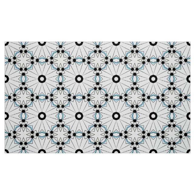 Decorative circular node & star geometric pattern fabric (Fat Quarter)