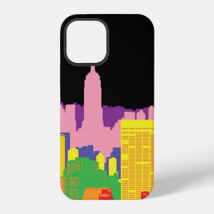 Decorative city skyline background urban buildings iPhone 12 case