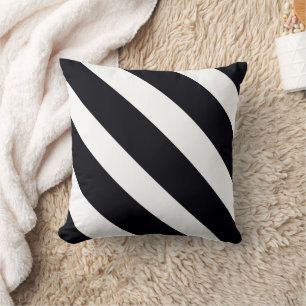 Decorative Classic Chic Black & White Striped Cushion