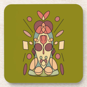 Decorative coach pillow coaster