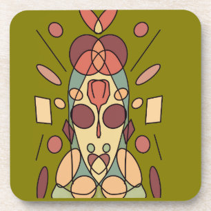 Decorative coach pillow coaster