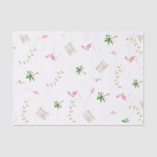Decorative Coastal Christmas Flamingo Holiday Tissue Paper