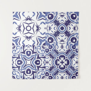 Decorative color ceramic azulejo tiles. Fashionabl Tapestry