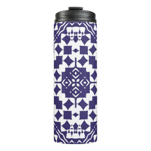 Decorative color ceramic azulejo tiles. Vintage se Thermal Tumbler