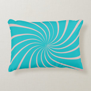 Decorative colorful geometric blue pink trendy cushion