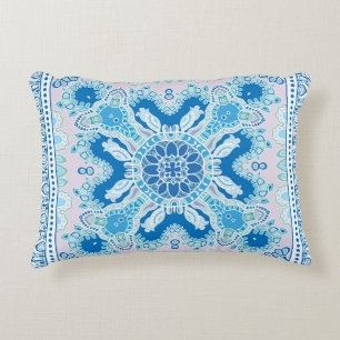Decorative colorful ornament on white background,  cushion