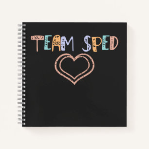 decorative colorful team sped squad notebook