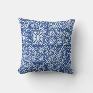 Decorative colour ceramic azulejo tiles. Coloured  Cushion