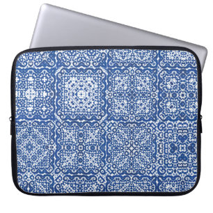 Decorative colour ceramic azulejo tiles. Coloured Laptop Sleeve