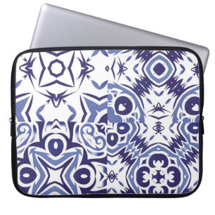 Decorative colour ceramic azulejo tiles. Fashionab Laptop Sleeve