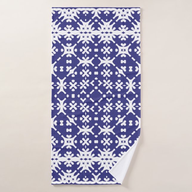 Decorative colour ceramic azulejo tiles. Minimal d Bath Towel (Bath Towel)