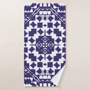 Decorative colour ceramic azulejo tiles. Vintage s Bath Towel