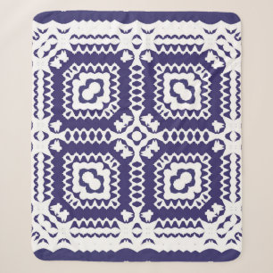 Decorative colour ceramic azulejo tiles. Vintage s Sherpa Blanket