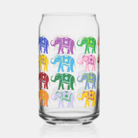 Decorative Colourful Elephants Pattern