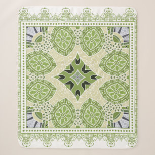 Decorative colourful ornament on white background, sherpa blanket