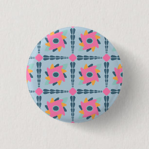Decorative colourful tile 3 cm round badge