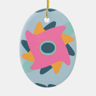 Decorative colourful tile ceramic ornament