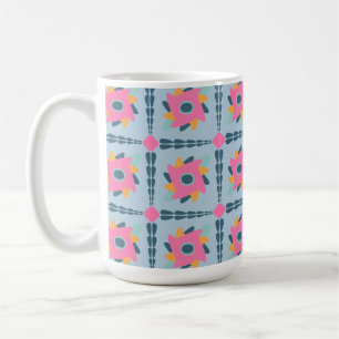 Decorative colourful tile coffee mug