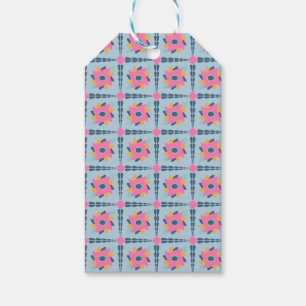 Decorative colourful tile gift tags