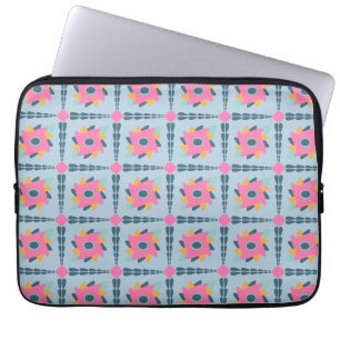 Decorative colourful tile laptop sleeve