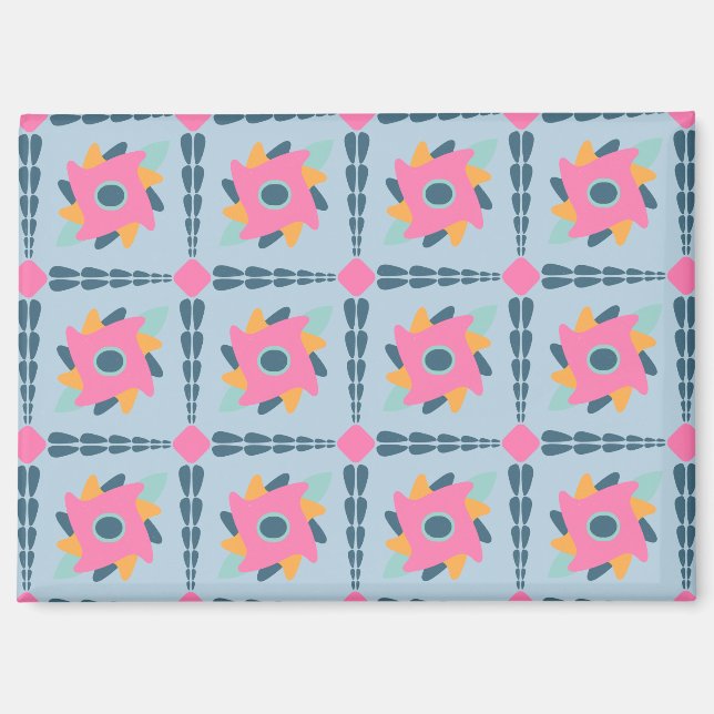 Decorative colourful tile magnet (Front)