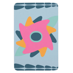 Decorative colourful tile magnet