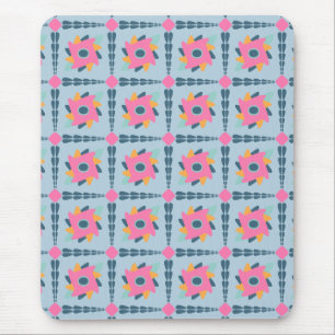 Decorative colourful tile mouse pad