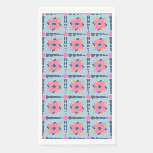 Decorative colourful tile napkin (Front)