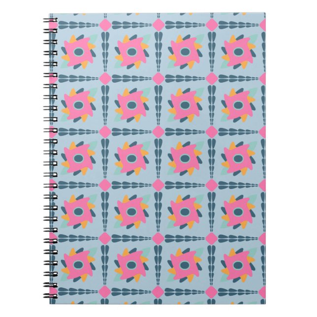 Decorative colourful tile notebook (Front)