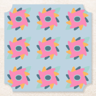 Decorative colourful tile paper coaster