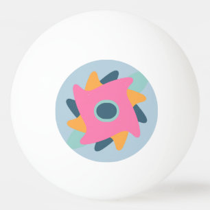 Decorative colourful tile ping pong ball