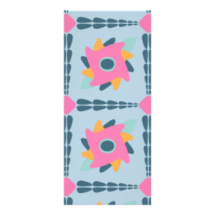Decorative colourful tile rack card