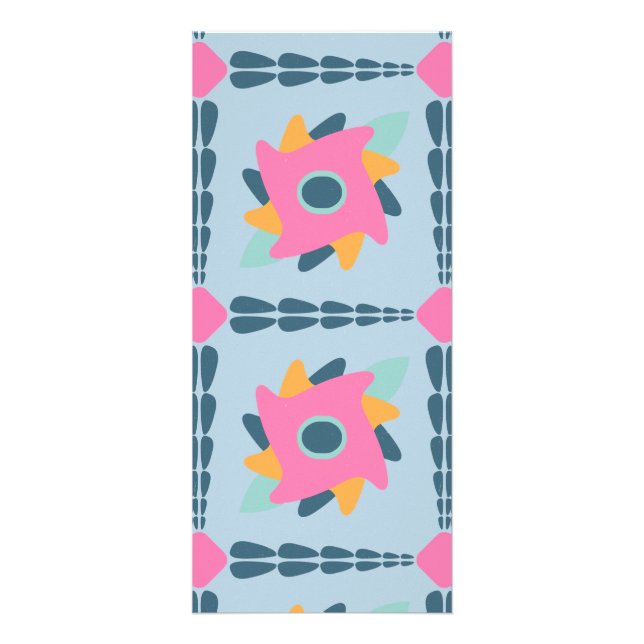 Decorative colourful tile rack card (Front)