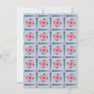 Decorative colourful tile save the date