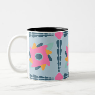 Decorative colourful tile Two-Tone coffee mug