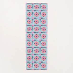 Decorative colourful tile yoga mat