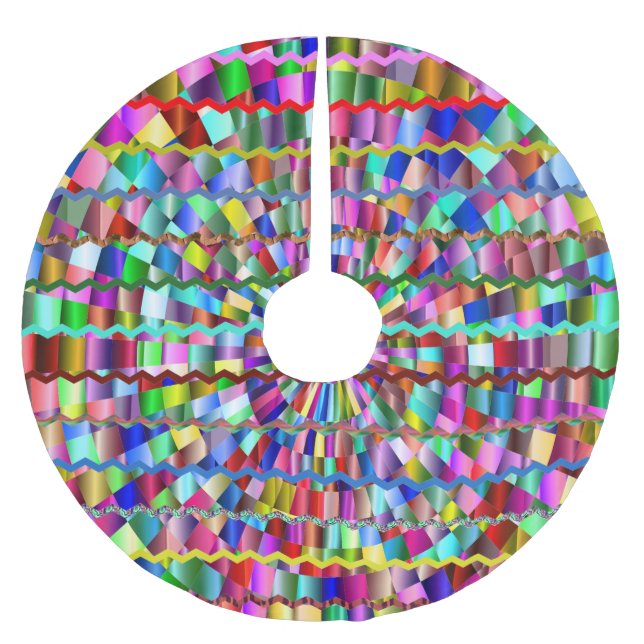 Decorative Colours Brushed Polyester Tree Skirt (Front)